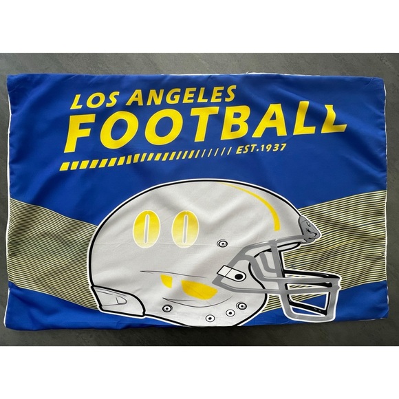 Other - NFL Los Angeles Football Standard Pillowcase Established 1937 White Blue‎ Yellow